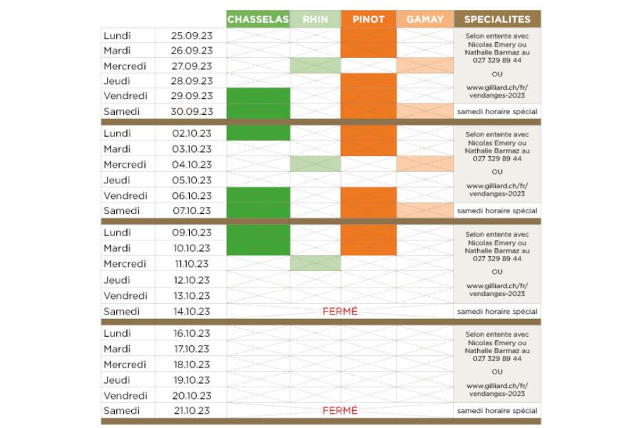 Calendrier 2023